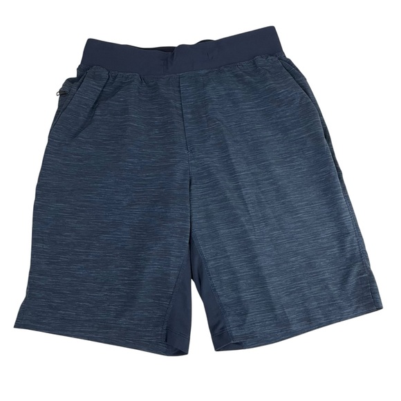 lululemon Men’s T.H.E. Short Linerless 9” Heather Iron Blue True Navy - Picture 14 of 16